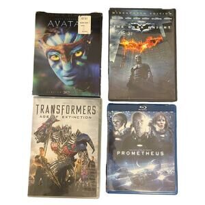 DVD Mixed Lot Avatar 3D , Batman The dark Night , Prometheus , Transformers